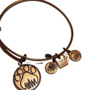 Alex and Ani ASPCA Paw Print Rafaelian Rose Gold Finish Charm Bangle Bracelet